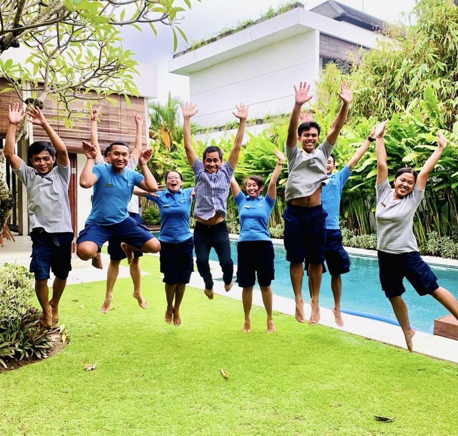 Villa staff and managers in Seminyak